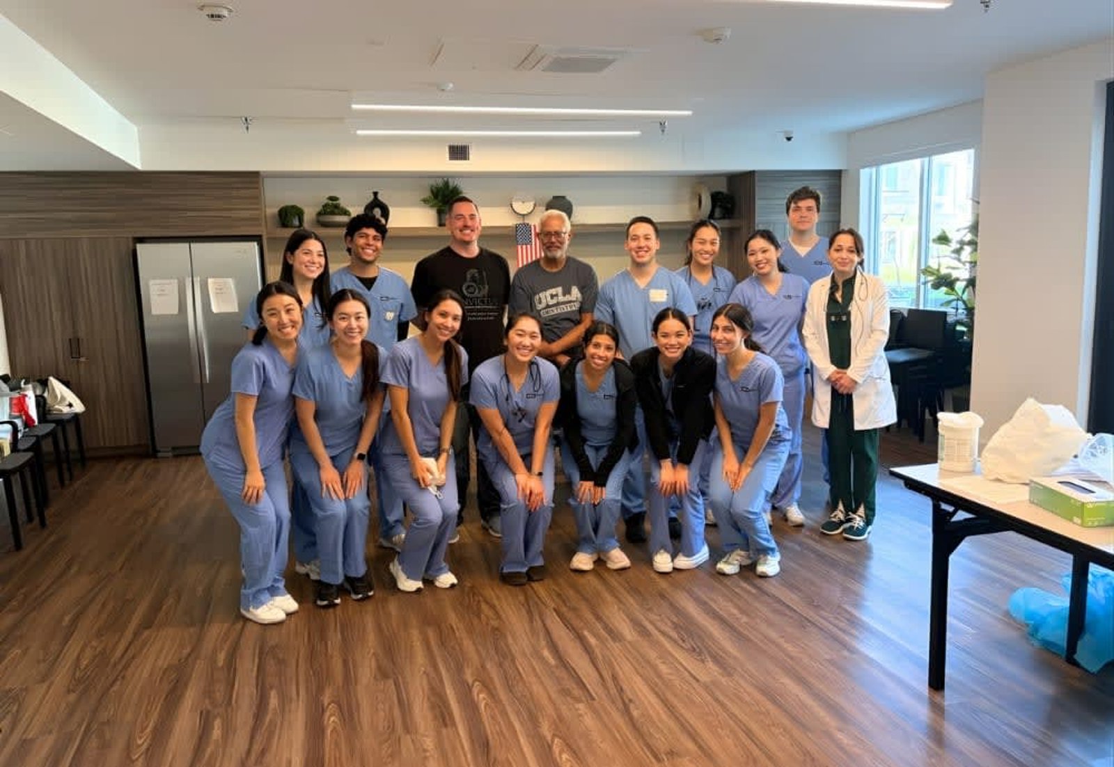 Invictus founder with the UCLA Dental Student Outreach Network team at a veteran dental-care event